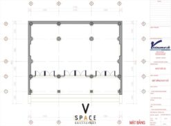 Mẫu nhà thờ họ 3 gian 2 mái 55m2 liền nhà ngang tại Phú Thọ