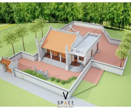 Nhà thờ họ 3 gian 2 mái có hậu cung liền nhà ngang tại Thường Tín