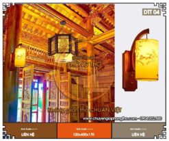 Đèn gắn cột nhà gỗ DTT04 linh hồn của không gian thờ Việt