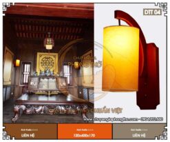 Đèn gắn cột nhà gỗ DTT04 linh hồn của không gian thờ Việt