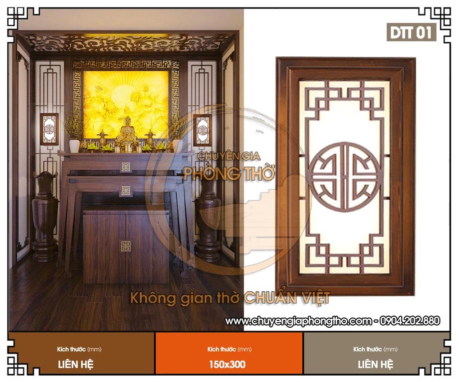 Đèn gắn tường phòng thờ DTT01 cao cấp