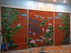 Mẫu mành rèm trúc tranh nghệ thuật thủ công độc đáo