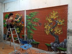 Mẫu mành rèm trúc tranh nghệ thuật thủ công độc đáo