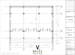 Mẫu nhà thờ họ 3 gian 2 mái 58m2 kết hợp nhà ở 2 tầng tại Hưng Yên