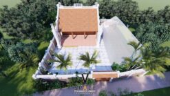 Mẫu nhà thờ họ 3 gian 2 mái 75m2 phong cách truyền thống tại Điện Biên