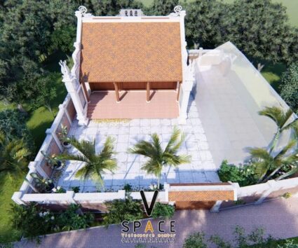 Mẫu nhà thờ họ 3 gian 2 mái 75m2 phong cách truyền thống tại Điện Biên
