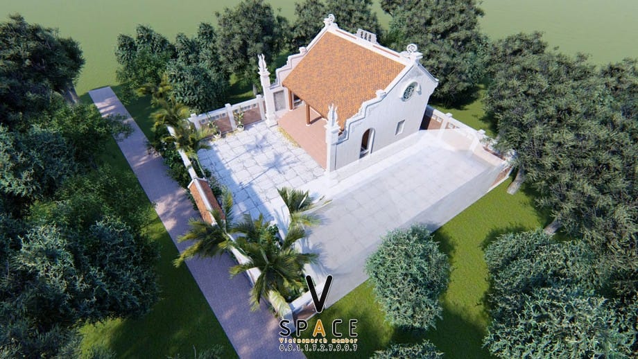 Mẫu nhà thờ họ 3 gian 2 mái 75m2 phong cách truyền thống tại Điện Biên