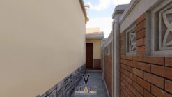 Nhà thờ họ 3 gian 2 mái cùng nhà ngang và nhà ở 2 tầng hiện đại tại xã Bát Tràng