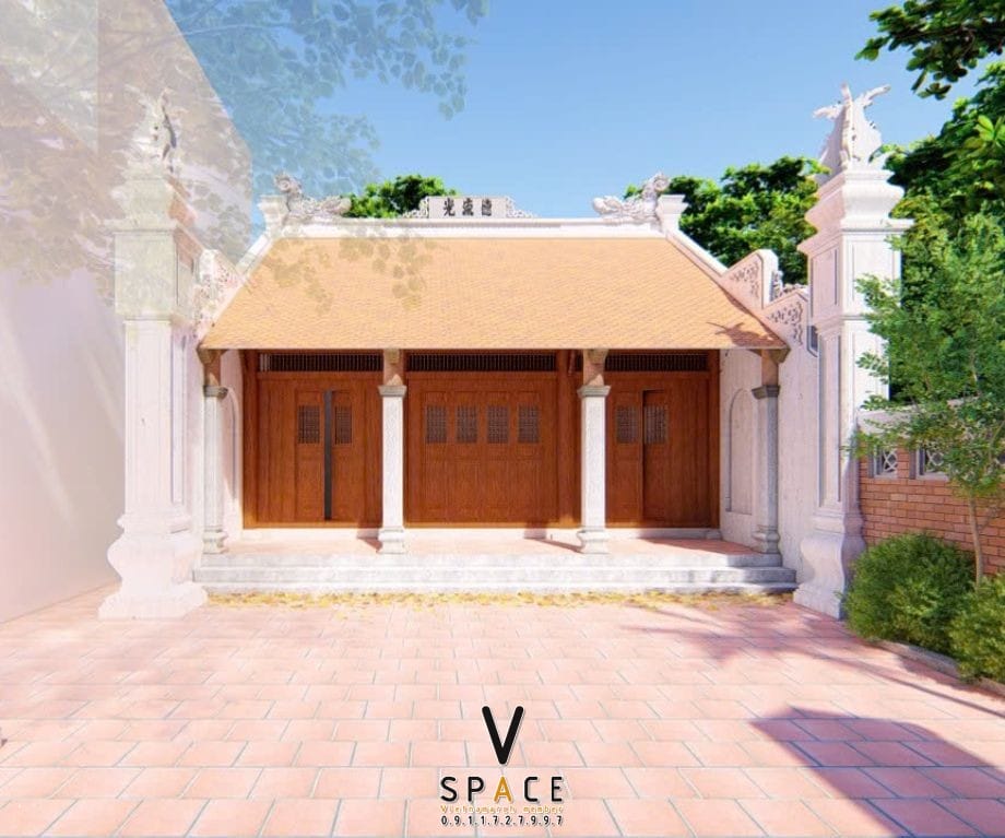 thiet-ke-nha-tho-ho-3-gian-2-mai-58m2-tai-thanh-hoa (1) Phối cảnh thiết kế nhà thờ họ 3 gian 2 mái 58m2 tại Thanh Hóa