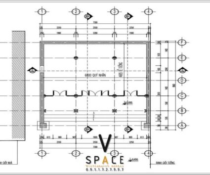 Phối cảnh thiết kế nhà thờ họ 3 gian 2 mái 58m2 tại Thanh Hóa