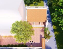 Phối cảnh thiết kế nhà thờ họ 3 gian 2 mái 58m2 tại Thanh Hóa