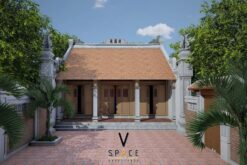 Bản vẽ thiết kế nhà thờ họ 3 gian 2 mái 64m2 tại Sơn La