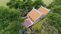 Thiết kế nhà thờ họ 3 gian 2 mái chữ Nhị tại Nghệ An