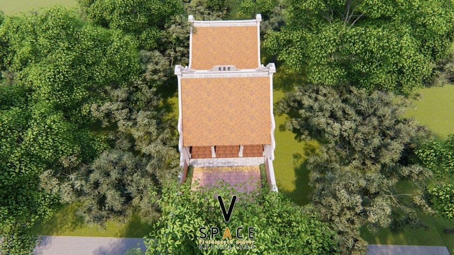 Thiết kế nhà thờ họ 3 gian 2 mái chữ Nhị tại Nghệ An