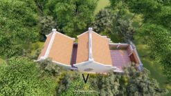 Thiết kế nhà thờ họ 3 gian 2 mái chữ Nhị tại Nghệ An