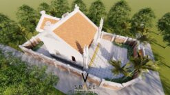 Bản vẽ thiết kế nhà thờ họ 3 gian 2 mái có hậu cung 95m2 tại Quảng Ninh