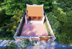 Phương án thiết kế nhà thờ họ 3 gian 2 mái đẹp truyền thống tại Ninh Bình