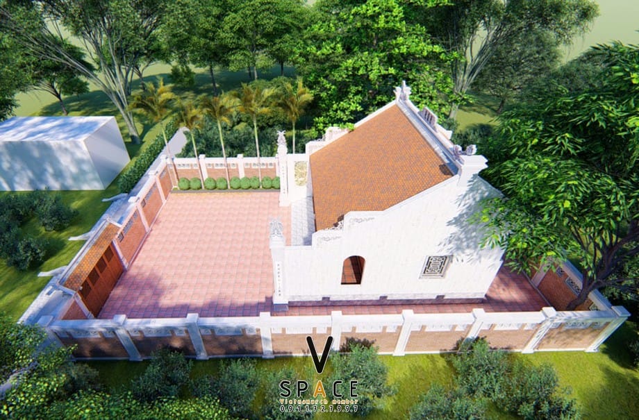 Phương án thiết kế nhà thờ họ 3 gian 2 mái đẹp truyền thống tại Ninh Bình