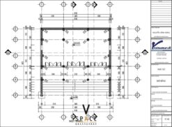 Bản vẽ thiết kế nhà thờ họ 3 gian 2 mái 75m2 tại Hải Phòng