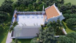 Bản vẽ thiết kế nhà thờ họ 3 gian 2 mái 75m2 tại Hải Phòng