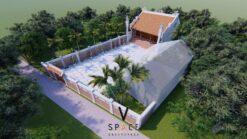 Bản vẽ thiết kế nhà thờ họ 3 gian 2 mái 75m2 tại Hải Phòng