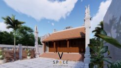 Bản vẽ thiết kế nhà thờ họ 3 gian 2 mái 75m2 tại Hải Phòng