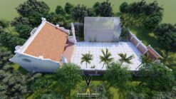 Bản vẽ thiết kế nhà thờ họ 3 gian 2 mái 75m2 tại Hải Phòng