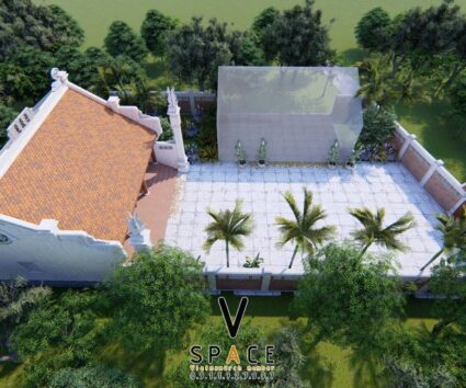 Bản vẽ thiết kế nhà thờ họ 3 gian 2 mái 75m2 tại Hải Phòng