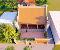 Bản vẽ thiết kế nhà thờ họ 3 gian 2 mái 84m2 tại Thái Nguyên