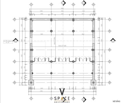 Bản vẽ thiết kế nhà thờ họ 3 gian 2 mái 84m2 tại Thái Nguyên