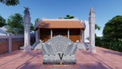 Nhà thờ họ 3 gian 2 mái có bình phong kết hợp nhà ở tại Tuyên Quang