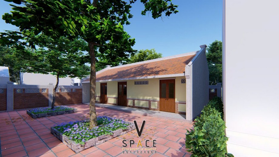 Nhà thờ họ 3 gian 2 mái có bình phong kết hợp nhà ở tại Tuyên Quang Nhà thờ họ 3 gian 2 mái có bình phong kết hợp nhà ở tại Tuyên Quang