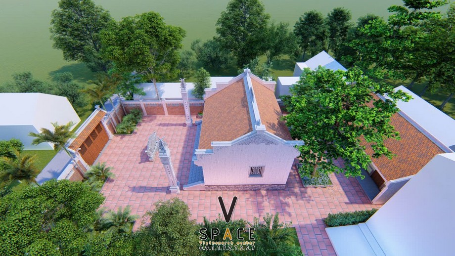 Nhà thờ họ 3 gian 2 mái có bình phong kết hợp nhà ở tại Tuyên Quang Nhà thờ họ 3 gian 2 mái có bình phong kết hợp nhà ở tại Tuyên Quang