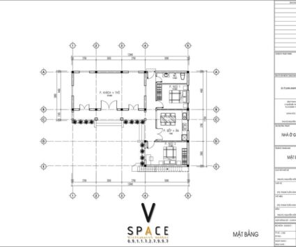 Bản vẽ thiết kế nhà thờ họ 3 gian 2 mái liền nhà ở hiện đại 160m2 tại Hà Nội