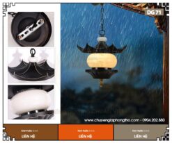 Đèn thả treo hiên nhà gỗ DG71