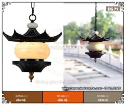 Đèn thả treo hiên nhà gỗ DG71