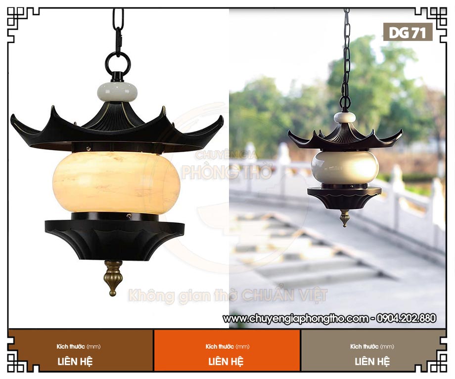 Đèn thả treo hiên nhà gỗ DG71 Đèn thả treo hiên nhà gỗ DG71
