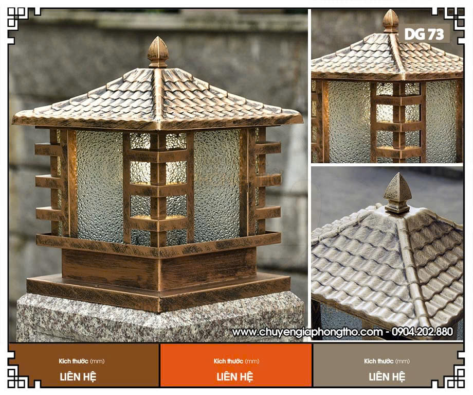 Mẫu đèn trụ cổng nhà gỗ DG73 bền đẹp Mẫu đèn trụ cổng nhà gỗ DG73 bền đẹp