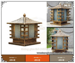 Mẫu đèn trụ cổng nhà gỗ DG73 bền đẹp