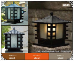 Mẫu đèn trụ cổng nhà gỗ DG73 bền đẹp