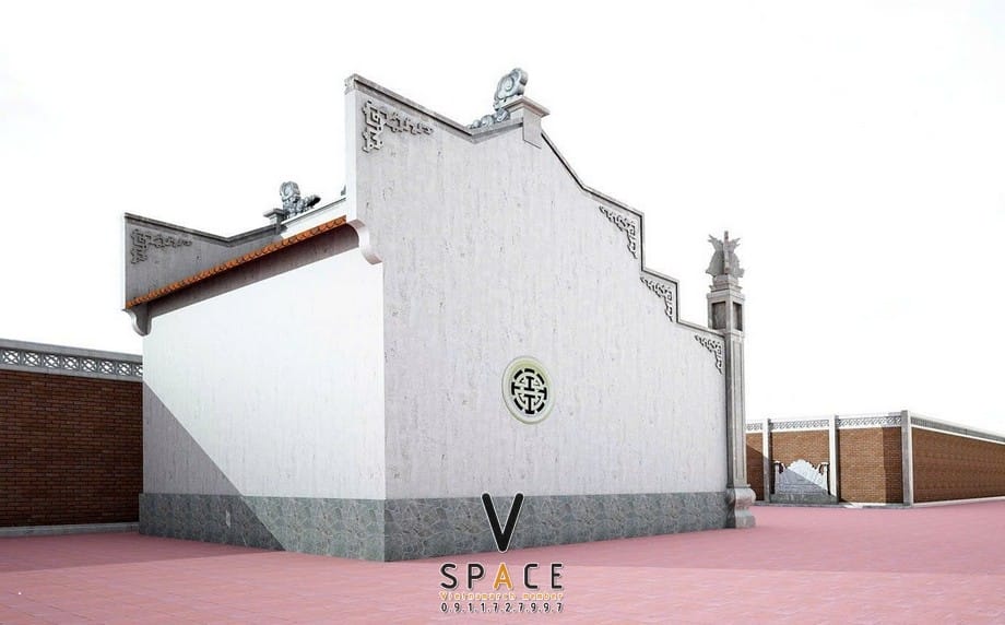 Mẫu nhà thờ họ 3 gian 2 mái 60m2 trang trí mặt trời đỏ độc đáo tại Thanh Hóa Mẫu nhà thờ họ 3 gian 2 mái 60m2 trang trí mặt trời đỏ độc đáo tại Thanh Hóa