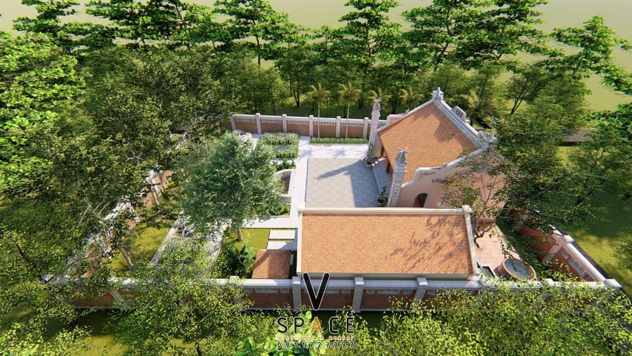 Nhà thờ họ 3 gian 2 mái kết hợp nhà ở và sân vườn ấn tượng tại Hà Nội Nhà thờ họ 3 gian 2 mái kết hợp nhà ở và sân vườn ấn tượng tại Hà Nội