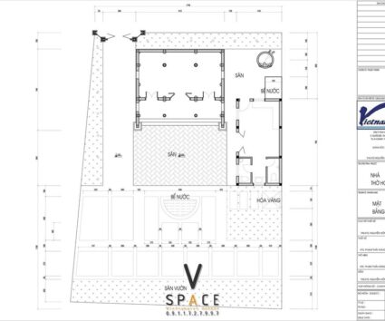 Nhà thờ họ 3 gian 2 mái kết hợp nhà ở và sân vườn ấn tượng tại Hà Nội