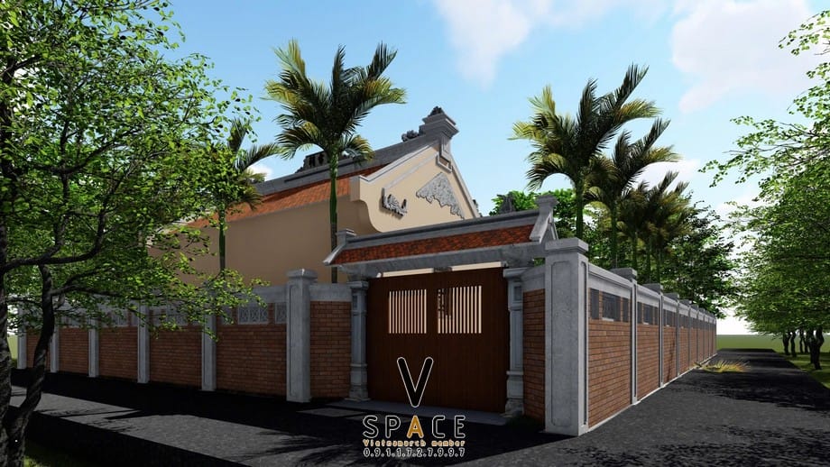 Nhà thờ họ 3 gian 2 mái kết hợp nhà ở và sân vườn ấn tượng tại Hà Nội Nhà thờ họ 3 gian 2 mái kết hợp nhà ở và sân vườn ấn tượng tại Hà Nội