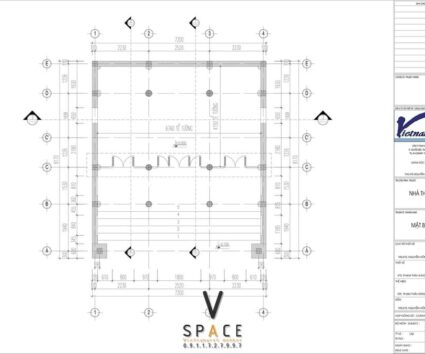 Phối cảnh nhà thờ họ 3 gian 2 mái 58m2 kiểu truyền thống tại Hưng Yên