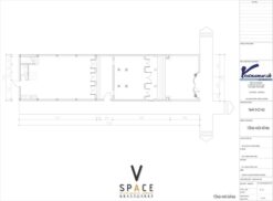 Bản vẽ nhà thờ họ 3 gian 2 mái 65m2 kết hợp nhà ngang mái bằng tại Lai Châu