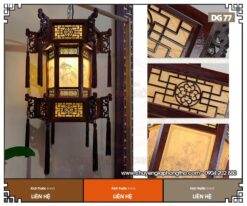 Đèn lồng gỗ cao cấp DG77 tinh xảo, sang trọng