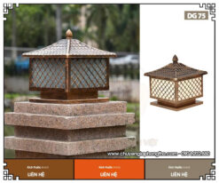 Đèn trụ cổng nhà từ đường DG75 trang nghiêm, bền đẹp