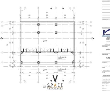 Mẫu thiết kế nhà thờ họ 3 gian 2 mái 65m2 có sân đỗ ô tô tại Thái Nguyên