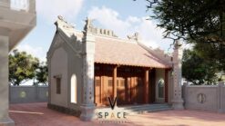 Mẫu thiết kế nhà thờ họ 3 gian 2 mái có hậu cung tại Sơn La